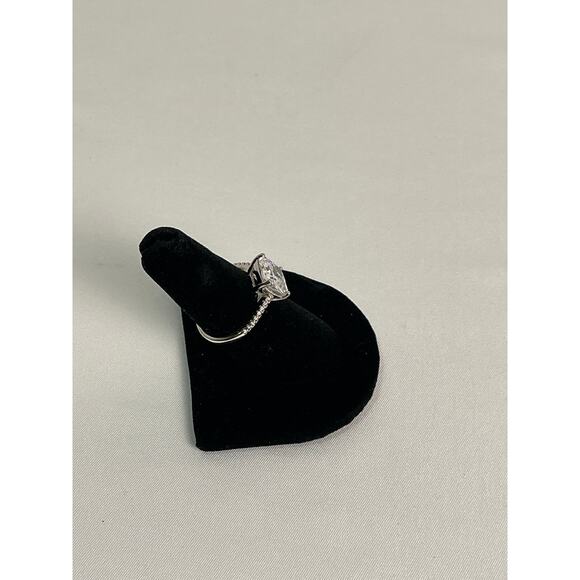 Estate Jewelry Square Cushion Cut Silver Cocktail Ring Sz 7.5 - Picture 3 of 15